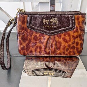 Coach Madison Mia Leopard Wristlet